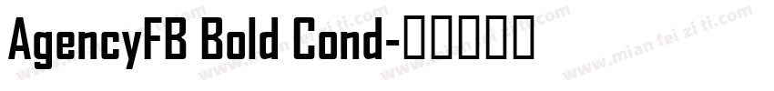 AgencyFB Bold Cond字体转换